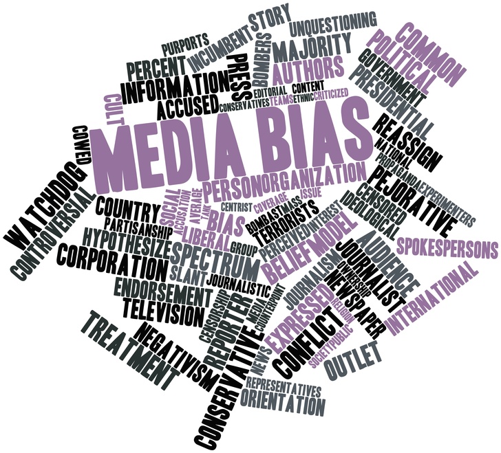 Word cloud for Media bias